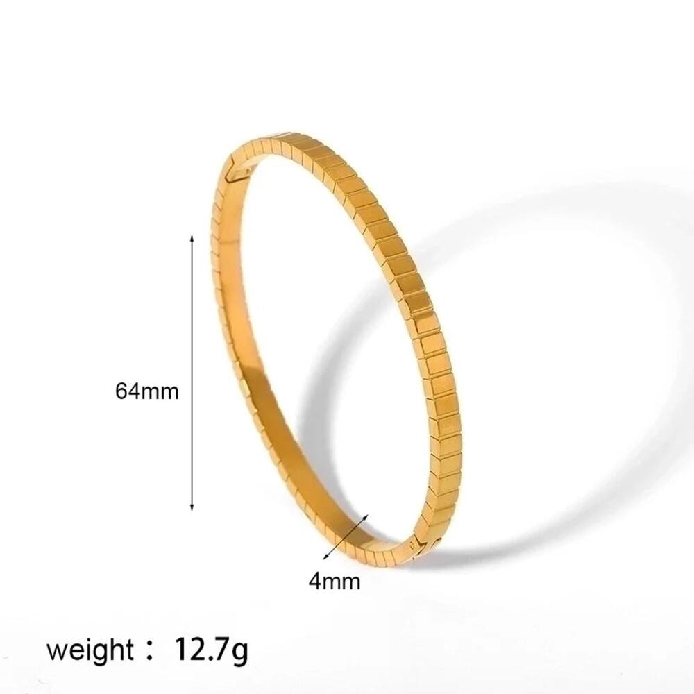 Gold Bangles Rectangle - Waterproof